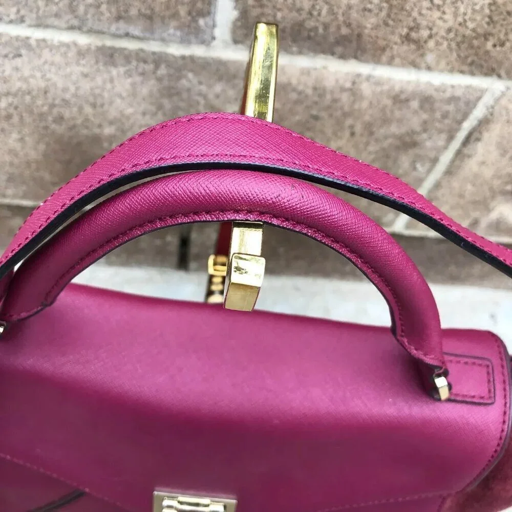KATE SPADE New York Wesley Place Suede Laurel Purse Crossbody Hand Bag Purple​​​